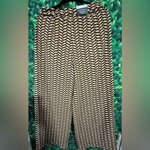 Who What Wear Black and Gold Wide Leg Pants